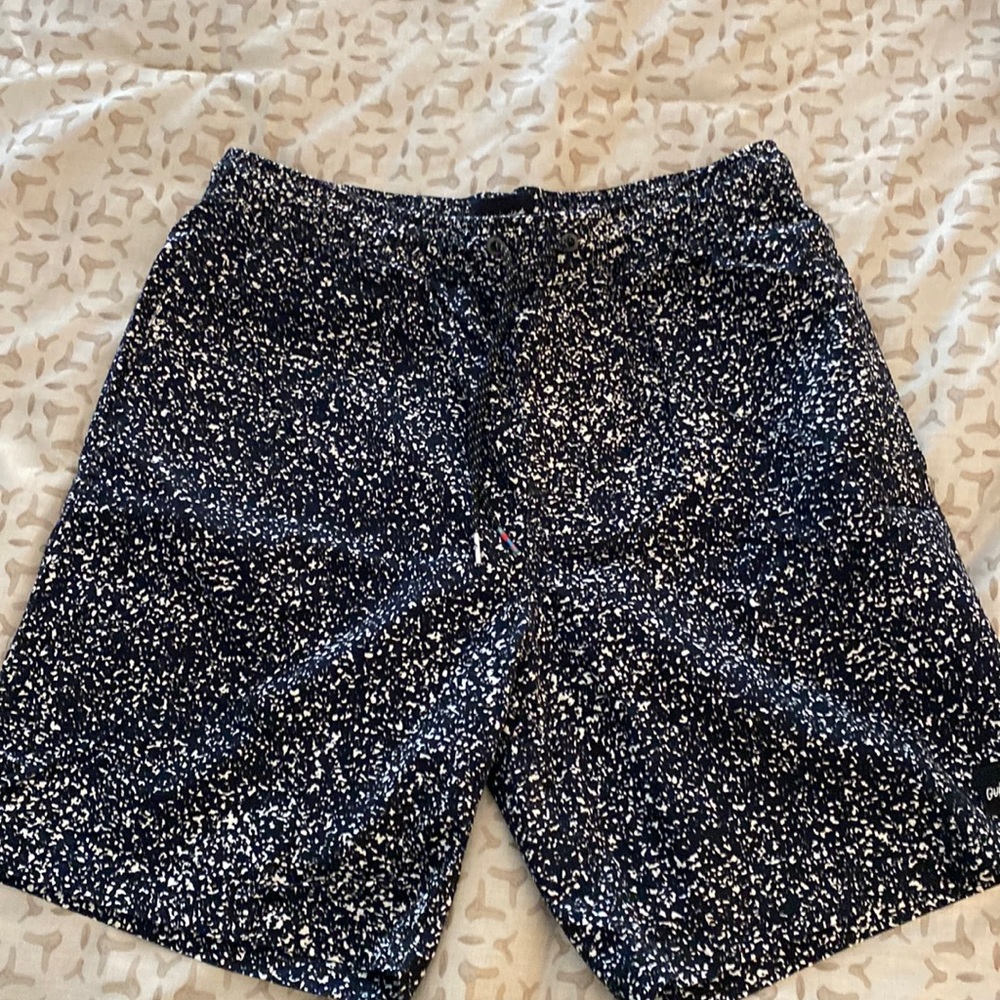 EUC men’s board shorts Quicksilver navy and white speckled size Large